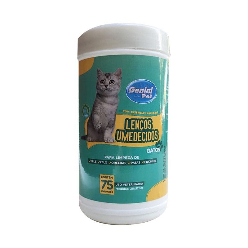 Genial Pet toallitas húmedas para gatos — 75 unidades