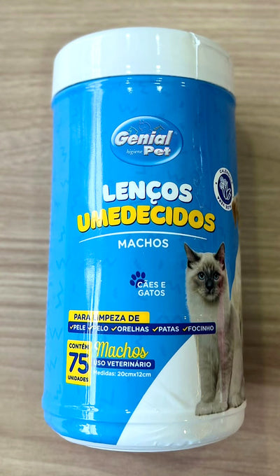 Genial Pet toallitas húmedas Machos - frasco de 75 toallitas
