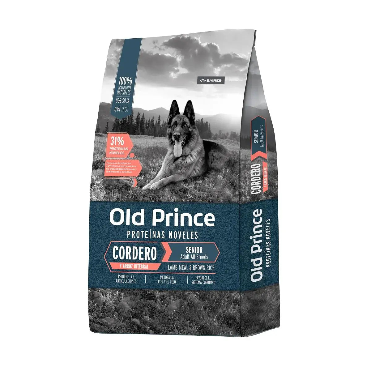 Old Prince Senior — cordero y arroz integral, 3 kg