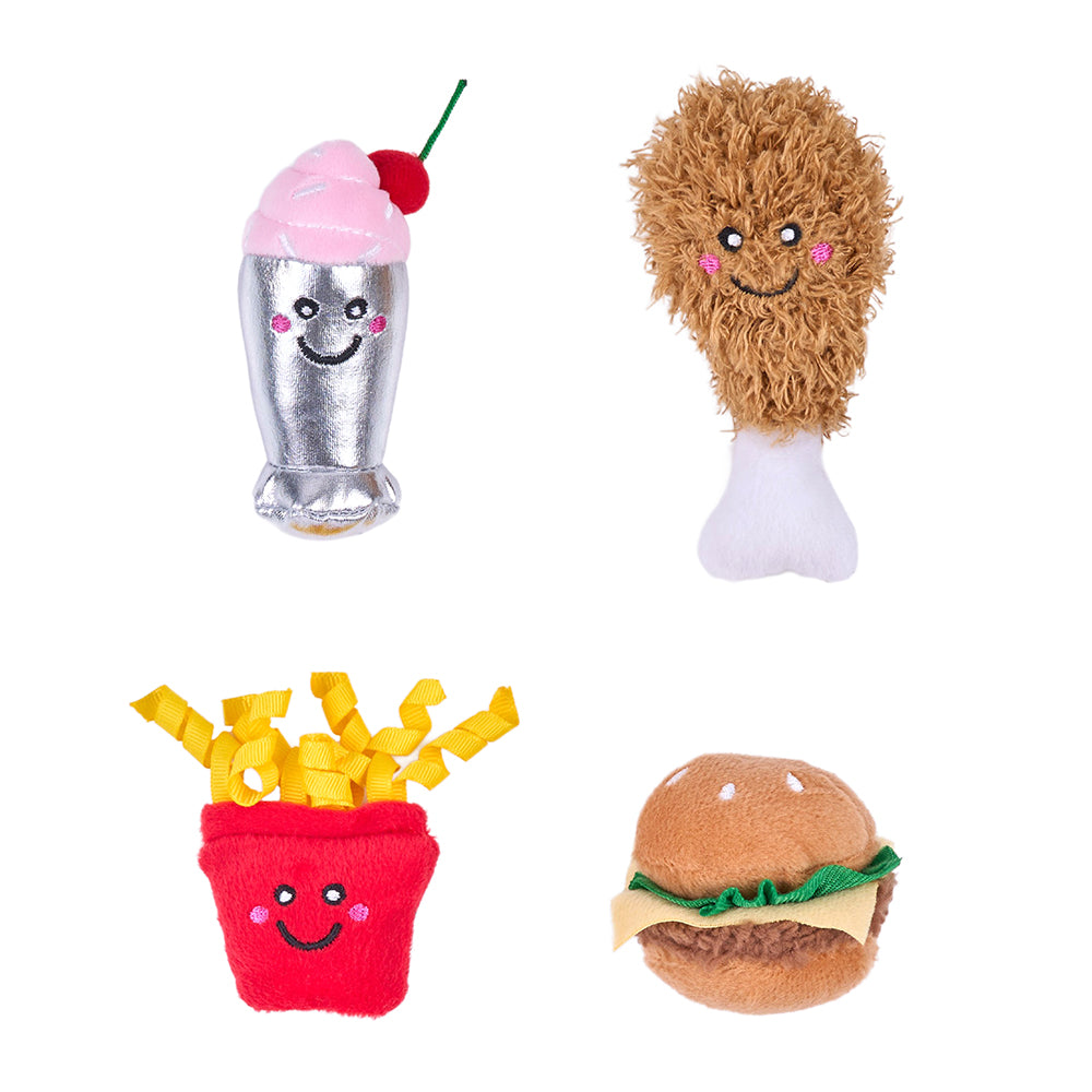 ZippyClaws NomNomz Fast Food — pack de 4 para gatos