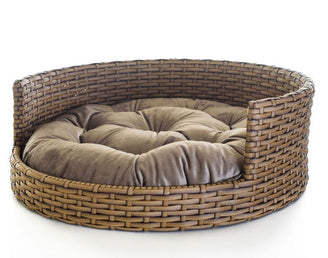Mimoso cama de rattan Clásica — 55 × 55 cm — foto del modelo en catálogo