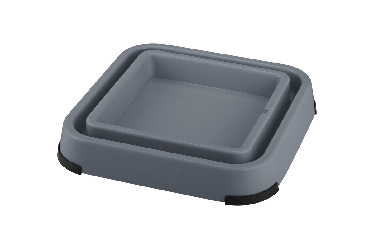 Soporte LickiMat Outdoor Keeper · gris