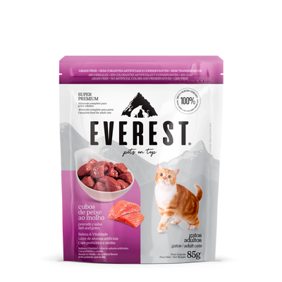 Everest para gatos adultos sabor pescado — sobre de 85 g