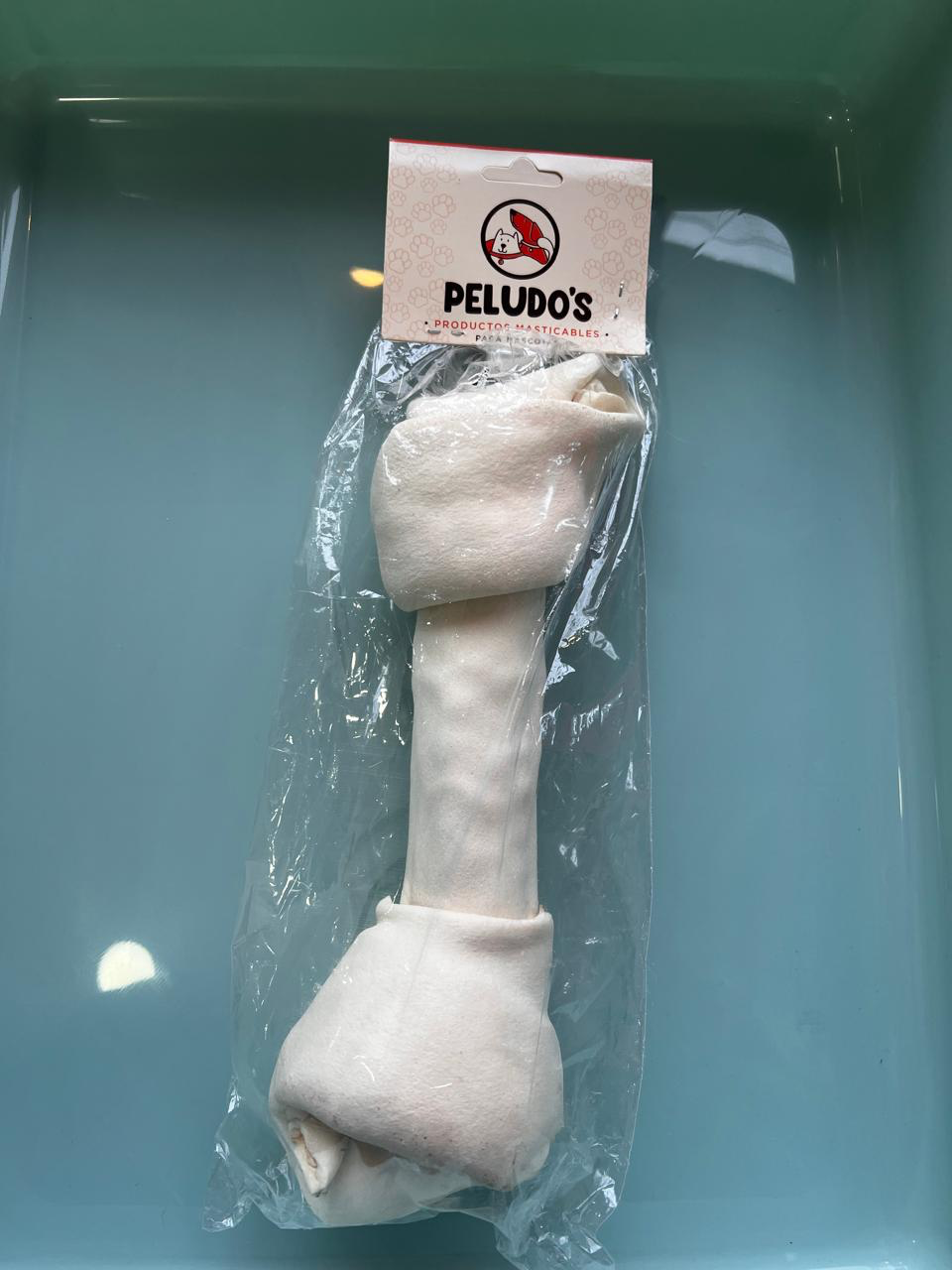 Hueso masticable blanco de 26 cm para perro