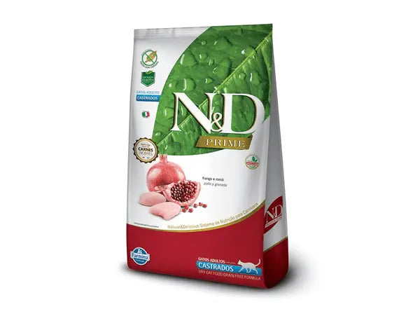 NyD Alimento Gato Castrados Prime Pollo y Granada 1.5 kg