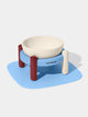 VETRESKA MIST AND MERLOT PET BOWL & MAT SET