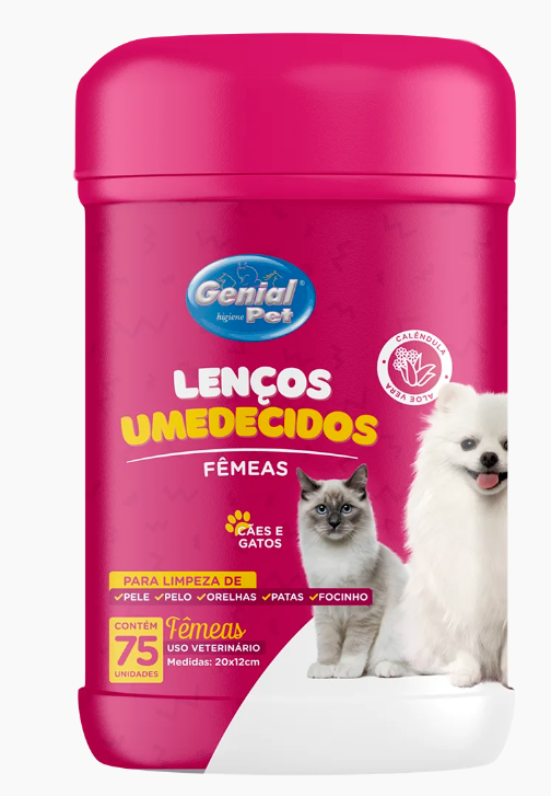 Genial Pet toallitas húmedas Hembras — 75 unidades