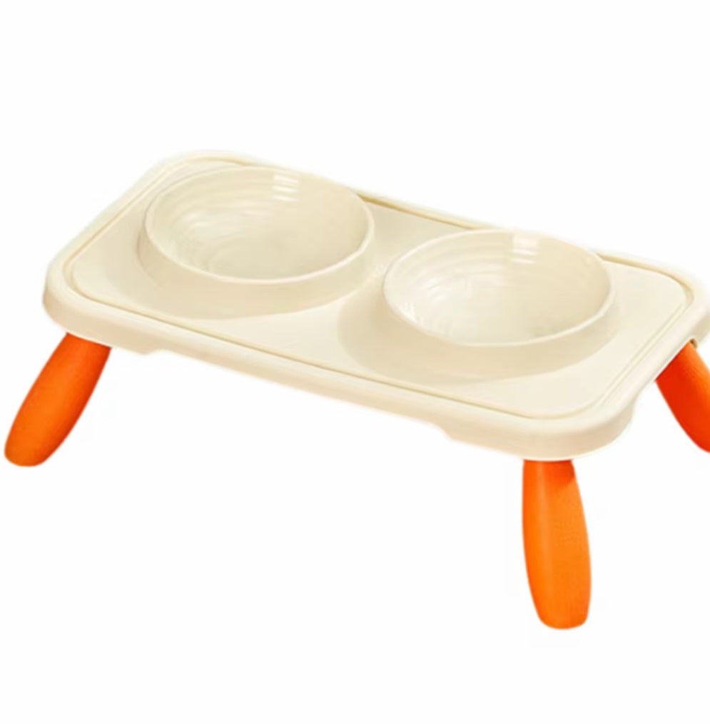 Comedero doble con soporte elevado — imagen de referencia del modelo